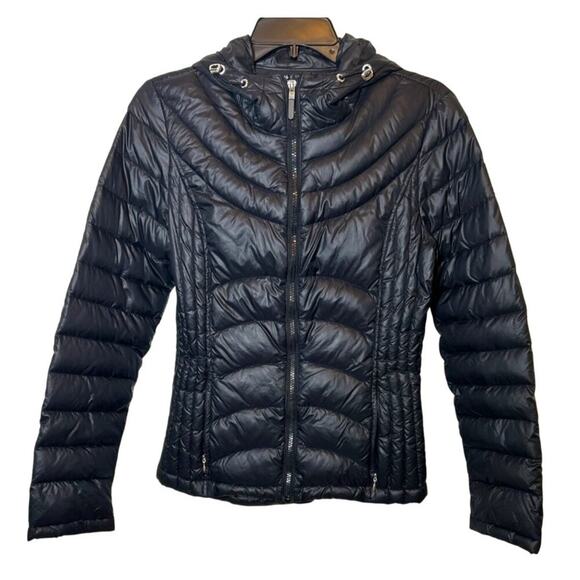 Andrew Marc Packable Lightweight Premium Down Puffer Coat, Black, Size Small - Picture 1 of 7